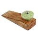 2 Pieces Green Wheel Flower Ceramic Wooden Door Stopper